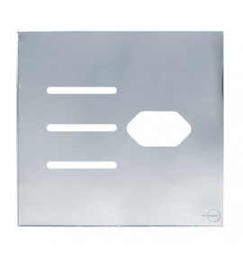 Placa p/ 3 Interruptores + Tomada 4x4 - Novara Glass Espelhada